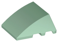 Brick Wedged, Curved 4 x 3 No Studs [Plain] in Sand Green