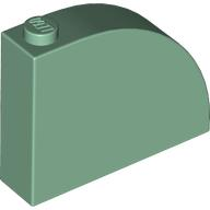 Brick Curved 1 x 4 x 2 2/3 in Sand Green