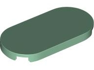 Tile Round 2 x 4 in Sand Green