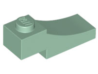 Brick Curved, 3 x 1 with 1/3 Inverted Cutout in Sand Green