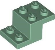 Bracket 3 x 2 x 1 1/3 with Bottom Stud Holder in Sand Green
