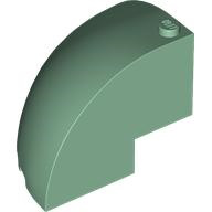 Brick Round Corner 5 x 5 x 3 1/3 Quarter Dome Top [Plain] in Sand Green