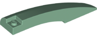 Brick Round, Curved 10 x 2 x 2 with Rounded End Left in Sand Green
