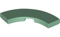 Tile 3 x 3 Curved, Macaroni in Sand Green
