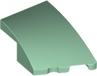 Brick Wedged, Curved 3 x 2 with Stud Notch Right in Sand Green