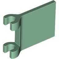 Flag 2 x 2 Square, Flared Clip Edge [Thick Clips] in Sand Green