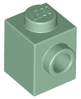 Brick Special 1 x 1 with Stud on 1 Side in Sand Green