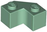 Brick Wedged 2 x 2 Facet in Sand Green