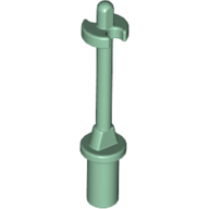 Bar 3L with Handle, Stop Ring and Side Stops (Minifig Ski Pole) in Sand Green