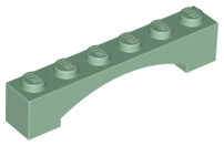 Brick Arch 1 x 6 Raised Arch in Sand Green