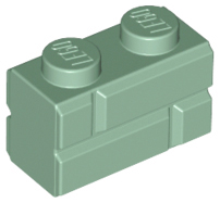 Brick Special 1 x 2 with Masonry Brick Profile in Sand Green