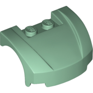 Vehicle Body, Wheel Arch / Mudguard 3 x 4 x 1 2/3 Low Profile, Curved Front in Sand Green