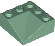 Brick Sloped 33° 3 x 3 Double Concave in Sand Green