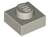 Plate 1 x 1 in Very Light Gray