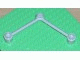 Duplo Support, Stud Receptacle Center with 2 Angled Bars, Stud Receptacle Ends in Very Light Gray