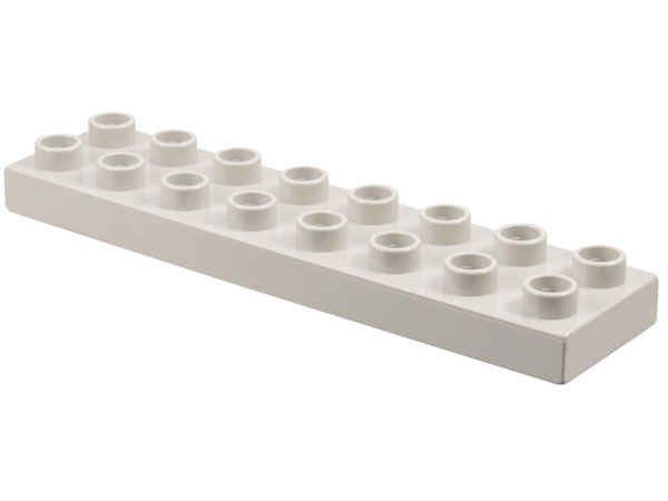 Duplo Plate 2 x 8 in Very Light Gray