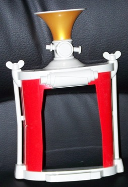 Duplo Door Frame 3 x 8 x 10 with Red Front and Megaphone on Top in Very Light Gray