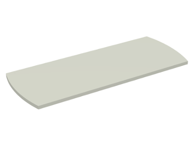 Scala, Tile 8 x 20 x 2/3 Round Ends in Very Light Gray
