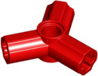 Technic Axle and Pin Connector Angled Triple [120° Offset] in Red