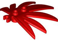 Plant, Leaves 6 x 5 Swordleaf with Clip [Thick Open O Clip] in Red