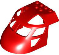 Aircraft Fuselage Curved Forward 6 x 8 Top in Red