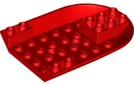 Aircraft Fuselage Curved Forward 6 x 8 Bottom in Red