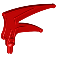 Large Figure Weapon Axe Head, Sword, Double Spiked in Red