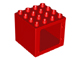 Duplo Building Door Frame 4 x 4 x 3 in Red