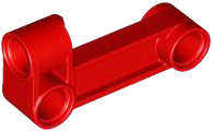 Technic Pin Connector Perpendicular 2 x 4 Bent - Beam with 90 Hole Ø 4.8 in Red