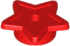 Tile, Star with Stud Holder, Pin Hole in Red