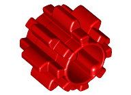 Technic Gear 8 Tooth No Friction in Red