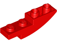 Brick Curved Inverted 4 x 1 in Red
