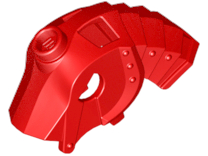 Animal / Creature Accessory, Horse Battle Helmet, Stud on Top Type 2 in Red