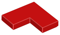 Tile 2 x 2 Corner in Red