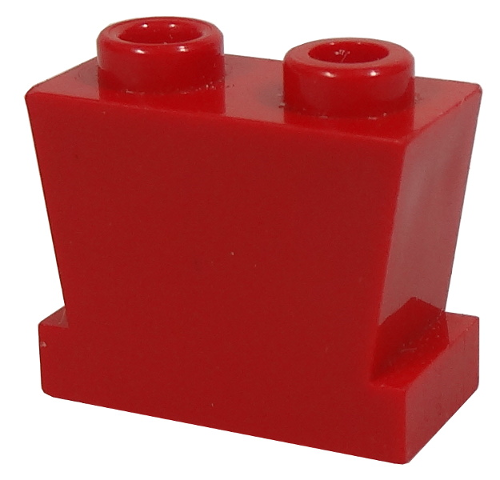 Brick 1 x 2 Tapered (Legs Old) in Red
