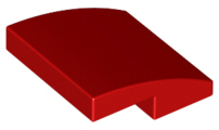 Brick Curved 2 x 2 x 2/3 in Red