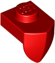 Plate Special 1 x 1 with Vertical Tooth in Red