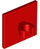 Road Sign Clip-on 2 x 2 Square [Thick Open O Clip] in Red