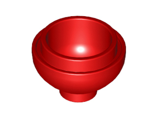 Brick Round 2 x 2 Dome Bottom [Open Stud] in Red