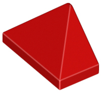 Brick Sloped 45° 2 x 1 Triple with Inside Stud Holder in Red