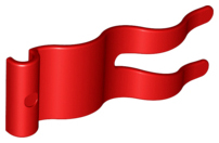 Duplo Flag Wavy 2 x 5 in Red