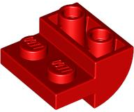 Brick Curved Inverted 2 x 2 with 1 x 2 Cutouts in Red