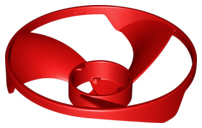 Propeller 3 Blade 13 Diameter in Red