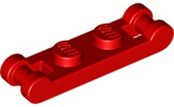 Plate Special 1 x 2 with Handles on Ends in Red