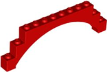 Brick Arch 1 x 12 x 3 Raised Arch with 5 Cross Supports in Red