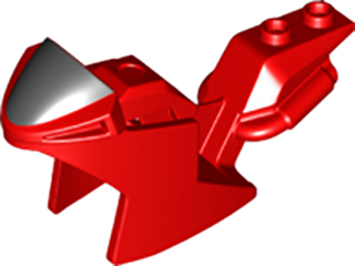 Fairing, Motorcycle, Racing (Sport) Bike with Black Windshield Print in Red