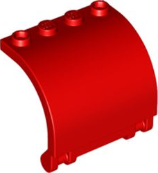 Panel 3 x 4 x 3 Curved in Red