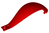 Panel 4 x 4 x 13 Curved Tapered with Clip at Each End in Red