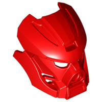 Large Figure Mask, Kanohi Hau (Mask of Fire) in Red