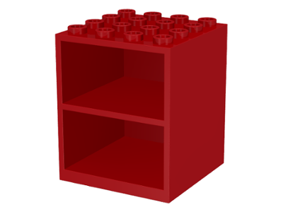 Homemaker Cupboard 4 x 4 x 4 in Red